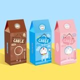  Cáp Sạc Nhanh Cho iPhone 14/15 Series ROCK Doraemon C TO C/C TO L Fast Charge  Sync Cable (Combo Pack (SMILEY X 3 + SWEETHEART X 3 + DORAYAKI X 3), 100W/27W, Doraemon Authentic Licensed) 