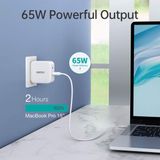  Sạc nhanh 2 cổng Choetech PD8002 GaN Charger PD65W ( USB + Type C, PD/QC Quick Charger ) 