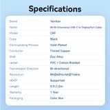  Cáp Chuyển Type-C to DP 8K Bi-Directional VENTION CRF (8K@60Hz, Cotton Braided) 