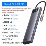  Bộ Hub Mở Rộng Đa Năng Baseus Metal Gleam Multifunctional Gen2 Cho Macbook/Laptop/iPad/Smartphone/Tablet (Gen2 New Upgrade Edition) 