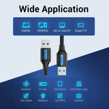  Cáp Nối Dài USB3.0 VENTION CONBF (1m, USB 3.0 A Male to A Male) 