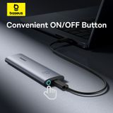  Box Đựng Ổ Cứng Di Động SSD M.2 Baseus FlyJoy Series SSD Enclosure Type C 3.2 Gen2 (New Upgrade Version, M.2 NVMe 2280, 2260, 2242, 2230) 