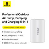  Máy Bơm Hơi Mini Kiêm Hút Chân Không Baseus PocketGo Pro Series (240L/min, 4000Pa) 