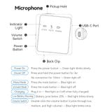  Micro Không Dây USB-C VENTION NCB (32kHz, 26Hrs, One paring Two, 50m, Bộ 2 cái) 