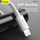  Bộ 02 cáp sạc nhanh Baseus Simple Wisdom (USB to Lightning/ Type C / Micro USB, C to iPhone,  ABS/ TPE, Fast charge and Data Cable） 