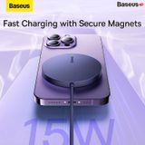  Đế Sạc Không Dây Baseus Simple Mini3 Magnetic Wireless Charger 15W  (Magnetic Wireless Smart Charger Dùng Cho iPhone 12 13 14 Series Airpods 3 Android) 