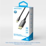  Cáp Chuyển Type-C to DP 8K Bi-Directional VENTION CRF (8K@60Hz, Cotton Braided) 