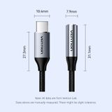  Jack Chuyển Âm Thanh Type-C to 3.5mm VENTION BID (Male to Female, DAC Chip, OMTP&CTIA, 96KHz@16bit, SNR 92dB, 0.1m) 