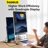  Hub Mở Rộng Kết Nối Đa Năng 13-in-1 Baseus PortalJoy Series (Type-C to HDMI 4K@60Hz*2+DP 4K@60Hz*1+VGA 1080P@60Hz*1+USB3.1*2+Type-C3.1*1+USB2.0*1+PD*1+RJ45*1+SD/TF*1+3.5mm*1) 