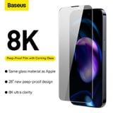  Kinh Cường Lực Baseus All-glass Corning Peep-proof Tempered Glass Film 0.4mm 2022 cho iPhone 12/13/14 Pro Max (Pack of 2) 