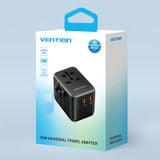  Củ Sạc Nhanh Đa Năng Du Lịch Toàn Cầu 1C + 2A VENTION FJE 20W (20W/18W/18W) 
