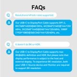  Cáp Chuyển Type-C to DP 8K Bi-Directional VENTION CRF (8K@60Hz, Cotton Braided) 