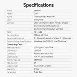  Bộ Khuếch Đại Âm Thanh Chơi Game VENTION CVA (192kHz@24bit, Virtual 7.1 Channel, Stereo 2.1 Channel, LED RGB) 