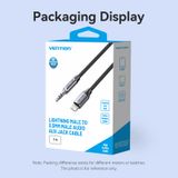  Cáp Chuyển Âm Thanh Lightning to 3.5mm VENTION BMC (Male to Male, 48KHz@16bit, DAC Chip) 