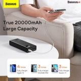  Pin Dự Phòng Sạc Nhanh Baseus Adaman Metal Digital Display 20000mAh 30W ( Kèm Cáp C to C 60W/50cm , PD/ QC Quick Charge Power Bank ) 