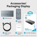  Bộ Chuyển Đổi HDMI Switcher 3 In 1 Out 8K VENTION AKR (HDMI2.1, 8K@60Hz, Dynamic HDR, eARC) 
