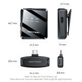  Micro Không Dây USB-C VENTION NCB (32kHz, 26Hrs, One paring Two, 50m, Bộ 2 cái) 