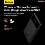  OS-Baseus Blade High Power Digital Display Quick Charge Power Bank 20000mAh 100W Black with Cable Type-C to Type-C 100W(20V/5A) 1m Black 