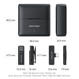  Micro Không Dây USB-C with Charging Case VENTION NCA (48kHz, 7Hrs, One paring Two, 300m, Bộ 2 cái) 