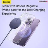  Đế Sạc Không Dây Baseus Simple Mini3 Magnetic Wireless Charger 15W  (Magnetic Wireless Smart Charger Dùng Cho iPhone 12 13 14 Series Airpods 3 Android) 