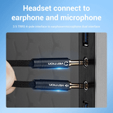  Dây cáp âm thanh chất lượng cao AUX Audio 2 in 1 VENTION BBLBF (1M, AUX Cable 3.5mm) 
