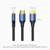  Cáp HDMI 2.1 VENTION ALG 8K (8K@60Hz, Cotton Braided, Aluminum Alloy, Dolby Vision/Dolby Sound, Dynamic HDR, 3D, Aspect Ratio 21:9, HDCP 2.2&2.3, eARC, QMS,VRR, QFT, ALLM) 
