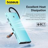  Hub Mở Rộng Kết Nối Đa Năng 13-in-1 Baseus PortalJoy Series (Type-C to HDMI 4K@60Hz*2+DP 4K@60Hz*1+VGA 1080P@60Hz*1+USB3.1*2+Type-C3.1*1+USB2.0*1+PD*1+RJ45*1+SD/TF*1+3.5mm*1) 