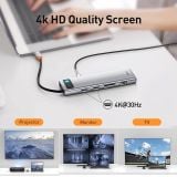  Bộ Hub Mở Rộng Đa Năng Baseus Metal Gleam Multifunctional Gen2 Cho Macbook/Laptop/iPad/Smartphone/Tablet (Gen2 New Upgrade Edition) 