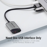  Cáp Chuyển Từ USB A to 3.5mm VENTION CDK (USB to 2*3.5mm) 