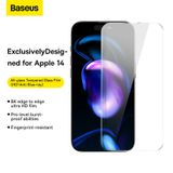  Kính Cường Lực Siêu Bền Baseus All-glass Tempered Glass Film 0.3mm Cho iPhone 14 13 Series (Pack of 2) 