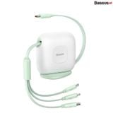  Cáp Sạc Đa Năng Baseus Traction Series Retractable 3-in-1 Fast Charging Cable Desktop Organizer (Type-C to M+L+C 100W 1.7m) 