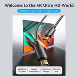  Cáp Chuyển DisplayPort to HDMI 4K VENTION HFO (4K@30Hz / 2K@60Hz, 3D video, Latch-free Design, 1m) 