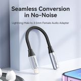 Cáp Chuyển Âm Thanh Lightning to 3.5mm VENTION BMB (Male to Female, 48KHz@16bit, DAC Chip) 