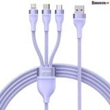  Cáp Sạc 3 Đầu Công Suất Cao 	Baseus Flash Series Ⅱ One-for-three Fast Charging Data Cable (USB to M+L+C 100W 1.2m) 