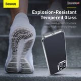  Ốp Lưng Cường Lực Nhám Viền Dẻo Chống Sốc Baseus Frosted Glass Protective Case dùng cho iPhone 13 Series (Full Coverage Tempered Glass Film+Cleaning kit) 