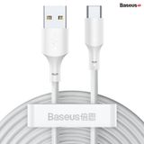  Bộ 02 cáp sạc nhanh Baseus Simple Wisdom (USB to Lightning/ Type C / Micro USB, C to iPhone,  ABS/ TPE, Fast charge and Data Cable） 