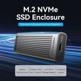  Box Đựng Ổ Cứng Di Động M.2 NVMe VENTION KPK (USB 3.1 Gen 2-C, with Heat Sink) 