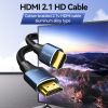  Cáp HDMI 2.1 VENTION ALG 8K (8K@60Hz, Cotton Braided, Aluminum Alloy, Dolby Vision/Dolby Sound, Dynamic HDR, 3D, Aspect Ratio 21:9, HDCP 2.2&2.3, eARC, QMS,VRR, QFT, ALLM) 