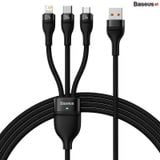  Cáp Sạc 3 Đầu Công Suất Cao 	Baseus Flash Series Ⅱ One-for-three Fast Charging Data Cable (USB to M+L+C 100W 1.2m) 