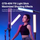  Đèn Cầm Tay RTAKO AR-GTB-SL60S 33W Digital RGB (18W + 18W, 2700-7500K, 39 Chế Độ Hiệu Ứng Đặc Biệt) 