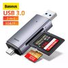  Đầu Đọc Thẻ Nhớ Đa Năng Tốc Độ Cao Baseus Lite Series USB-A  Type-C to SD/TF Card Reader Cho Smartphone/Tablet/Macbook/Laptop 