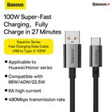  Cáp Sạc Nhanh Baseus Superior Series Fast Charging Data Cable USB to Type-C 100W Cho Huawei Honor Android 6A/100W 