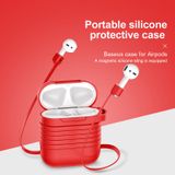  Bao Silicone chống sốc/ chống bụi Baseus Airpods Case LV329 dùng cho tai nghe Apple AirPods( Silicone Protective Kit With Airpods Trap, Support Charging For Airpods) 