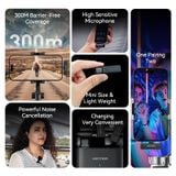  Micro Không Dây USB-C with Charging Case VENTION NCA (48kHz, 7Hrs, One paring Two, 300m, Bộ 2 cái) 