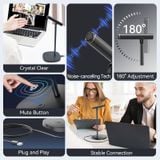  Micrô Để Bàn USB VENTION NCC (Noise-Cancelling Tech, Mute Switch, Earphones Supported) 