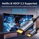  Cáp Chuyển USB-C to HDMI-A 4K VENTION CRH (4K@60Hz, HDCP2.2, Support 3D, Cotton Braided) 