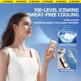 Quạt Cầm Tay RTAKO F100 High Speed 5W (13000RPM, 2000mAH, HD LED Display, HyperDrive Engine, 100-Level Icewind Sweat-free Cooling) 