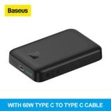  Pin Sạc Dự Phòng Không Dây Tích Hợp Nam Châm Baseus Magnetic Wireless Charging Power bank 6000mAh 20W (With Baseus Xiaobai series Cable Type-C to Type-C 60W(20V/3A) 50cm) 