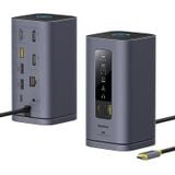  Hub Mở Rộng Đa Năng Baseus Spacemate Series 11-in-1 (Type-C to 3*HDMI 4K@60Hz+2*USB-A (10Gbps)+1*USB-C (10Gbps)+1*RJ45+2*USB-A (480Mbps)+1*USB-C (PD)+1*3.5mm Audio) 