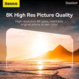  Kính Cường Lực Chống Bụi Màn Loa Dùng Cho IPhone Baseus All-glass Crystal Tempered Glass Film 0.3mm cho iPhone 14 Series (full kính, full viền, Bộ 2 cái + Khung cố định hỗ trợ dán) 